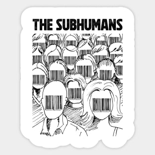 Barcode face The Subhumans Sticker